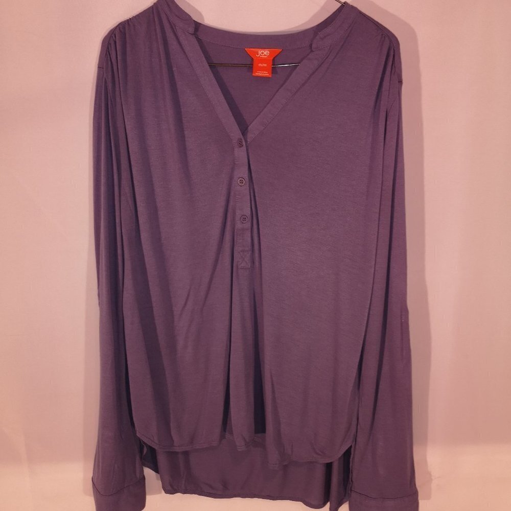 Joe Fresh Ladies Purple Long Sleeve Lightweight T-shirt / Blouse
